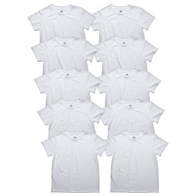 Hanes Boys Eco White Crew Undershirts, 10 Pack, Sizes S - XL
