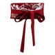 thumbnail image 1 of Cinturón Obi para mujer, bordado con lazo, cintura ancha para vestido de ceremonia del té. Rojo, 1 of 9