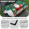 thumbnail image 5 of Yuyamidu Green Christmas Golf Cart Seat Covers for 2 Seats Santa Claus Golf Cart Seat Towel Blanket with Front Pockets, HO-HO-HO Club Car Accessories Protect Your Golf Cart Seat, 5 of 7