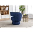 thumbnail image 5 of GZXS 360 Degree Swivel Cuddle Barrel Accent Sofa Chairs, Round Armchairs with Wide Upholstered, Fluffy Boucle Chair for Living Room, Bedroom, Office, Waiting Rooms, (Navy), 5 of 10