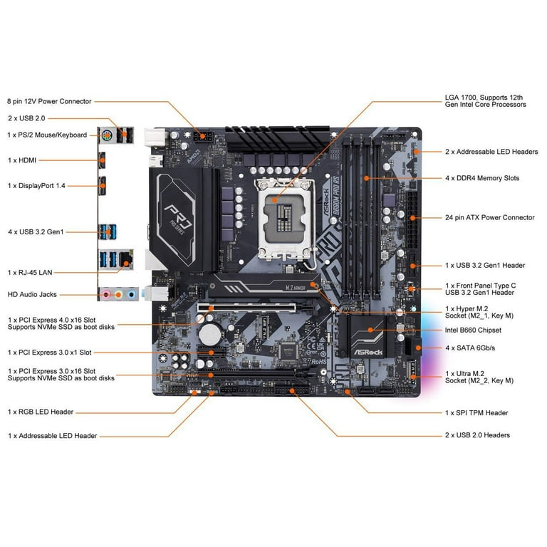 L*à様 ASRock B660M Pro RS マザーボード ＋i3ー1210 ASRock > B660M Pro RS