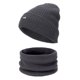thumbnail image 1 of Conjunto de 3 piezas de gorro, bufanda y guantes de terciopelo para otoño e invierno para hombre y mujer, conjunto de varias piezas de punto grueso y cálido para exteriores para adultos, 1 of 6