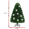 thumbnail image 4 of Patiojoy 4' Artificial Christmas Tree Pre-Lit LED and Fiber Optic  w/ Snowflakes, 4 of 10