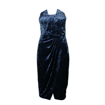 Sheath Strapless Court Train - JAX Women's Strapless Crushed Velvet Sheath Dress