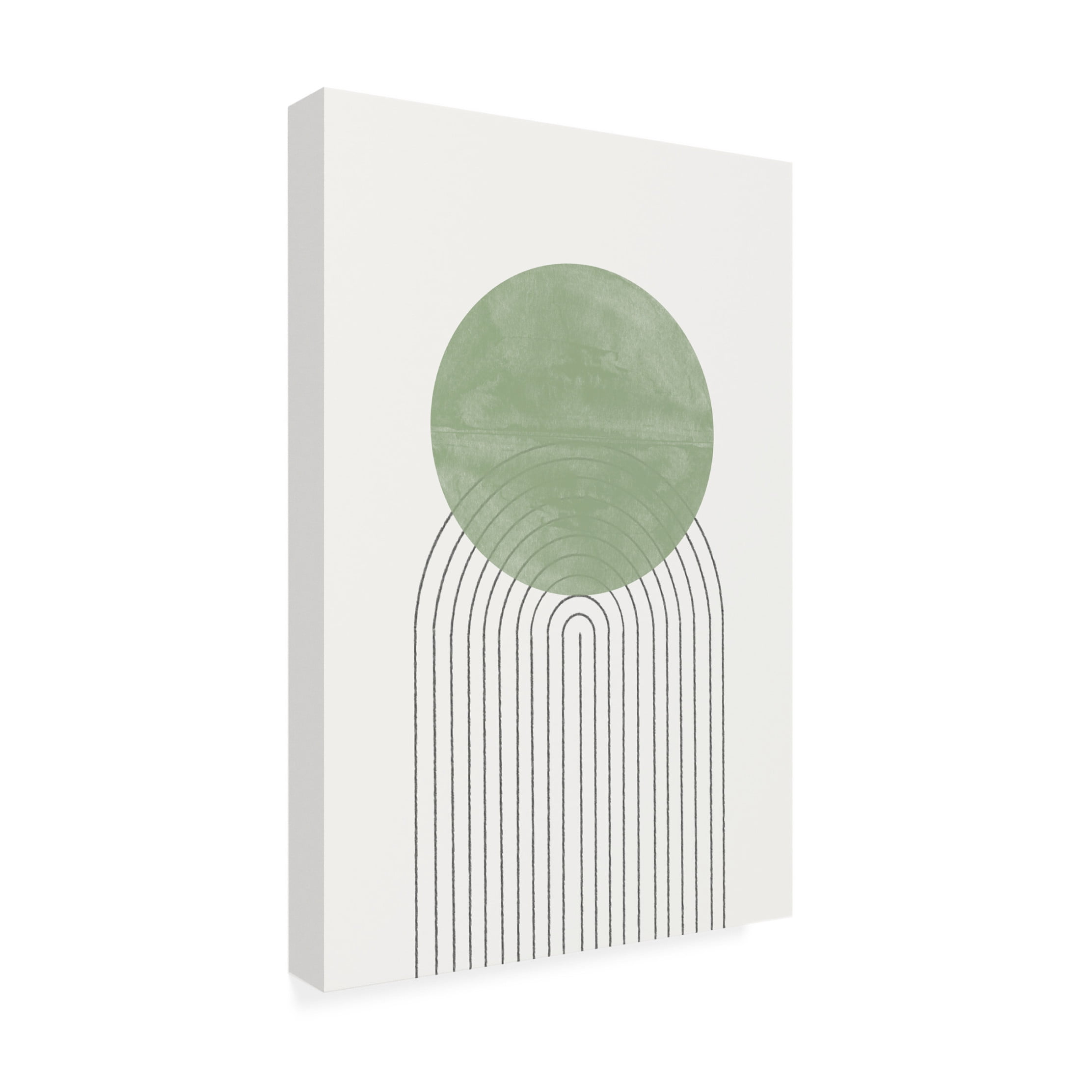 Trademark Fine Art THE MIUUS STUDIO Green Moon No1 Canvas Wall Art