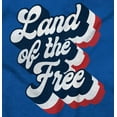 thumbnail image 2 of American Land of the Free Patriotic Womens Slim Fit Graphic Tee Brisco Brands S, 2 of 6