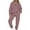 Rose Pourpre, variante sur Avamo Ensemble de Survêtement pour Femme, Ensemble de Jogging à Col en V, Couleur Unie, Tenue Deux Pièces, Chandail Respirant et Pantalon de Survêtement, Survêtements de Sport, Violet Rose TG