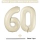 thumbnail image 2 of Globo LVMOQIQIU, 40 cm, blanco, número 60, blanco crema, 2 unidades, 2 of 6