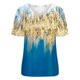 thumbnail image 4 of Camisetas con estampado floral con cuello en V para mujer Blusas femeninas cómodas a la moda Tops OAVQHLG3B Store  lin121212, 4 of 4