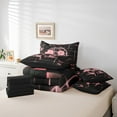 thumbnail image 5 of Erosebridal Geometric Geometry Checkered Bedding Sets King Size,Football Game Comforter Sets with Sheets,Black Pink Bed in a Bag King Size For Youth,Super Cozy Room Decoration Reversible,7-Piece, 5 of 6