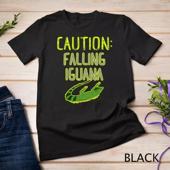 Kiraa Tee With Falling Iguana Freeze Funny Florida T-Shirt Unisex T-Shirt