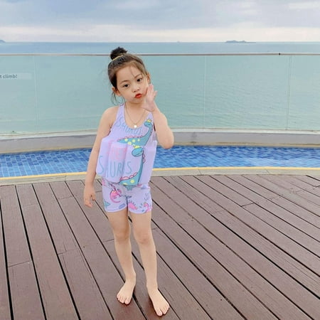 

SILVERCELL Toddler Boys Girls One-Piece Floatation Swimsuit Adjustable Buoyancy Float Suit Swim Training Jacket Vest Bathing Suit 2-9T