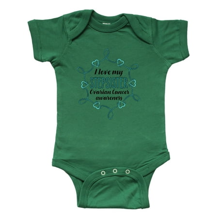 

Inktastic I Love My Stepsister Ovarian Cancer Awareness Gift Baby Boy or Baby Girl Bodysuit