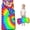 Red and Green Tie Dye Pattern, variant on Red and Green Tie Dye Pattern Teens Toddler Nap Mat with Pillow, Sleeping Mat Bag for Preschool Daycare 59"x22"