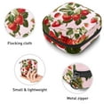 thumbnail image 3 of Strawberries and Flowers on Pink Background Sanitary Napkin Storage Bag, Zipper Menstrual Cup Pouch Feminine Menstruation First Period Pads Holder for Girls Women Ladies, 3 of 6