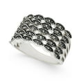 thumbnail image 1 of INC International Concepts Silver-Tone Crystal Multi-Row Basket Weave Rings, 7, 1 of 2