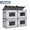 Gray, variant on Large Fabric Collapsible Stackable Storage Bins with Lid, Closet Organizers and Storage, Gray, 4 Pack