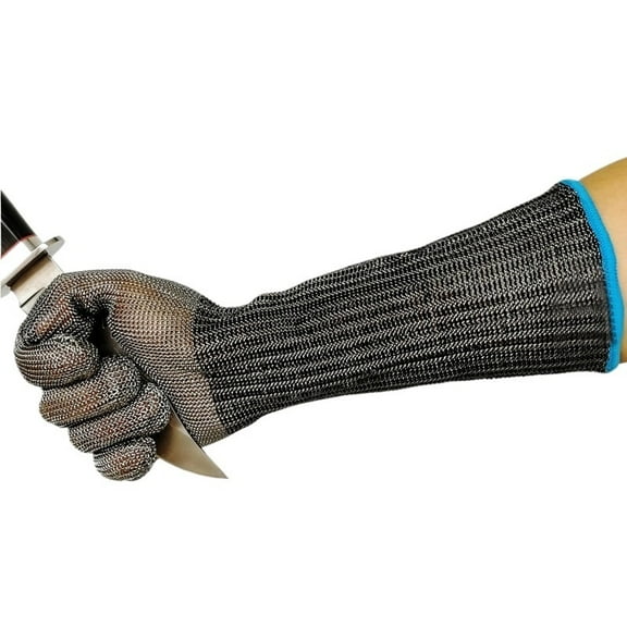 Anti-cutting Gloves Stainless Steel Arm Guard Stab-resistant Protective Gloves ,Easy to Wear and Grip