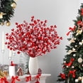 thumbnail image 4 of 1pc Christmas Snowflakes Red Holly Berry Twigs Home Decoration Living Room Decoration Wedding Decoration Holiday Decoration, 4 of 6