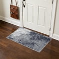 thumbnail image 6 of Grey Gray Low Pile Tie Dye Bathroom Rug Non Slip Absorbent Bath Mat Fade Resistant For Entryway Machine Washable, 6 of 6