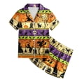 thumbnail image 6 of UAYOTSE Button‑Down Satin Pjs for Girls, Collared Short‑Sleeve Top and Sleep Shorts, Lightweight Kids Sleep Set for Daily and Holiday Moments Size 2-3 Years, 6 of 6