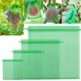 thumbnail image 1 of 100Pcs Fruit Protection Bags Drawstring Design Fruit Tree Net Bag Bird-proof Fruit Mesh Bag for Home Garden Farm Green One Size, 1 of 13