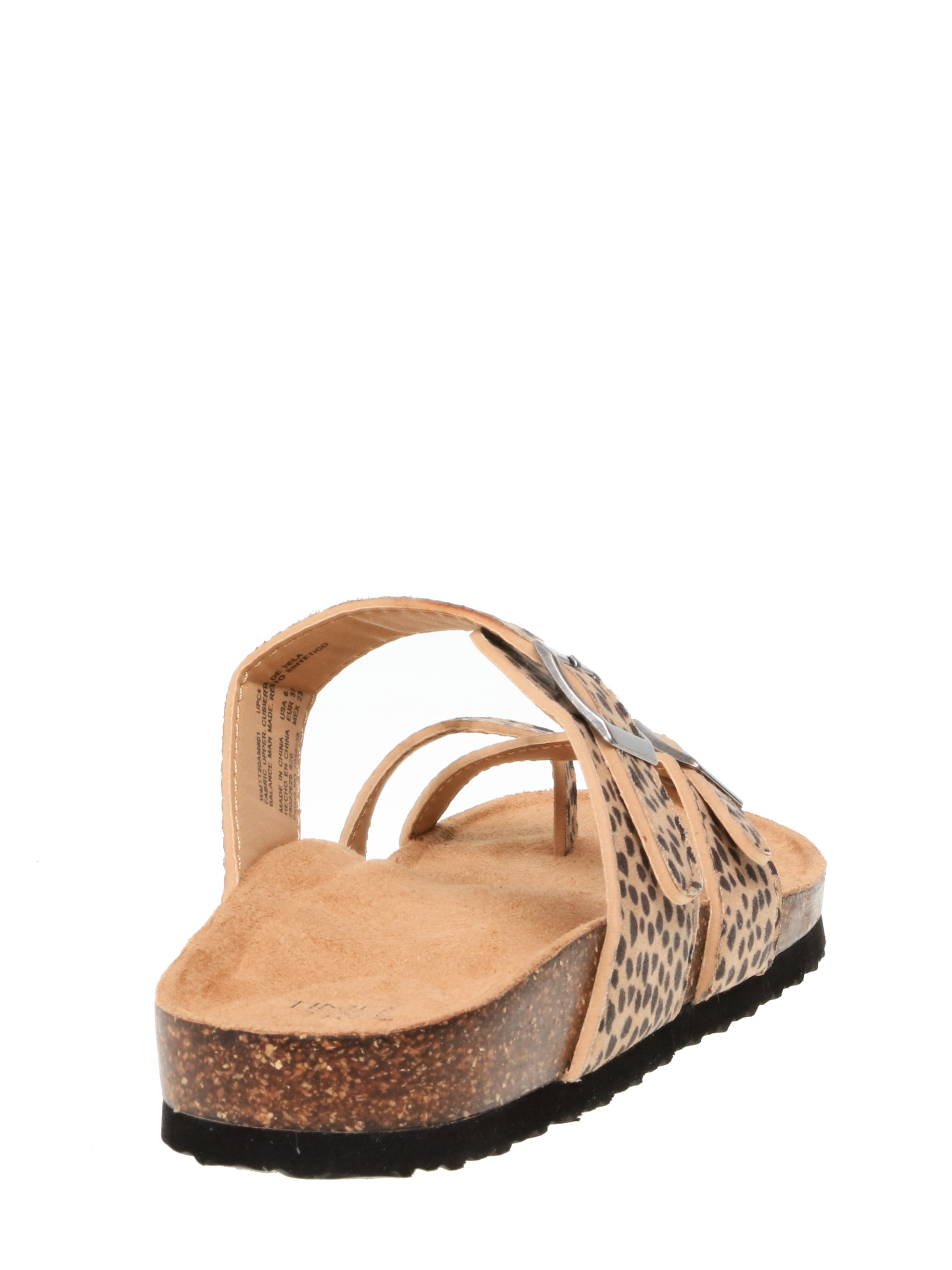 cheetah footbed sandals