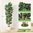 thumbnail image 5 of Qinaqin Fau x Fiddle Leaf Fig Tree con Blanco Pot Trees Artificial Plants Lifelike Fake para Oficina en Casa Store Sala de Profundidadcor Indoor Outdoor 7FT, 5 of 5