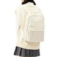 thumbnail image 1 of 1pc Simple Solid Color Backpack, Women's Men's Simple And Versatile Large Capacity Computer Travel Backpack, Junior High School Student High School College Student Schoolbag, Simple Casual Bag, 1 of 5
