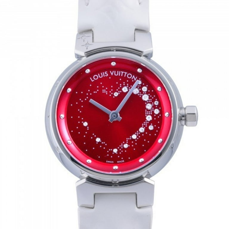 Authenticated Used Louis Vuitton LOUIS VUITTON Tambour Attraction Q12M2 Red  Dial Watch Women's 