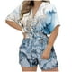 thumbnail image 1 of Mujeres Pantalones Cortos Casual Cuello en V Encaje Hasta Apretamiento Mono, Monos de Mujer Casual para Toda la Temporada, 1 of 5