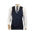 thumbnail image 6 of Men Suit BERLUSCONI Turkey 100% Italian Wool Super 180's 3pc Vested #Ber24 Navy, 6 of 8