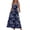 29#a Dark Blue, variant on Floral Maxi Dresses for Women V Neck Ladies Midi Long Dress A Line Smocked Waisted Casual Summer Spring Clothes Boho Beach Pink XL
