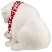 Northlight Sitting Polar Bear Mom and Cub Christmas Figure - 14.5 - White and Red