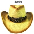 thumbnail image 2 of Straw Cowboy Hat Men Cowgirl Hats Women Sun Hat Sombreros Vagueros Classic Western Accents, 2 of 7