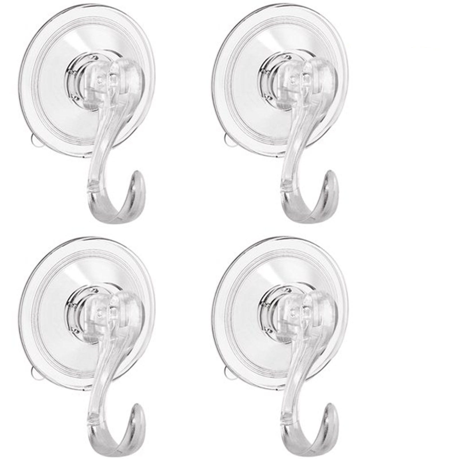 4PCS Wreath Hanger Suction Cup Hooks With Key Lock Heavy Duty Shower
