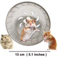 thumbnail image 2 of Rueda silenciosa para hámster de 5,1 pulgadas: juguetes para hámster, jaula para hámster, spinner súper silencioso para hacer ejercicio, 2 of 4