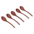thumbnail image 5 of Small Wooden Spoons, Wooden Spoons Natural Nanmu 5 Pieces 20.5cm Spoon With Long Handle For Stirring For Mixing For Cooking, 5 of 8