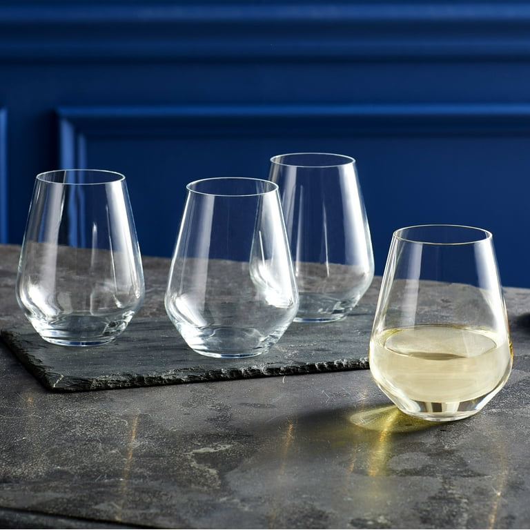 Textured Stemmed Stylish and Unique Wine Glasses Blue Set of 6