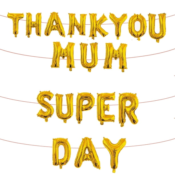 Globos para el Día de la Madre, suministros de decoración para fiestas, globos de aluminio para el Día de la Madre Feliz, 2 juegos