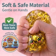 HZYZ 4 Golden Ticket Edition Dumpling Squishy Toy Mystery Box, Rare Golden Glitter Dumpling Squishy Bun, Stress Relief Sensory Dumpling Squishy Toys for Everyone Anxiety Relief