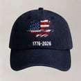 thumbnail image 7 of Unisex Adult 250 Anniversary USA Hat America 250th Anniversary Hat 250th Birthday Freedom Hats 1776-2026 250th Anniversary Hat for Women Men Z02 Navy, One Size, 7 of 7
