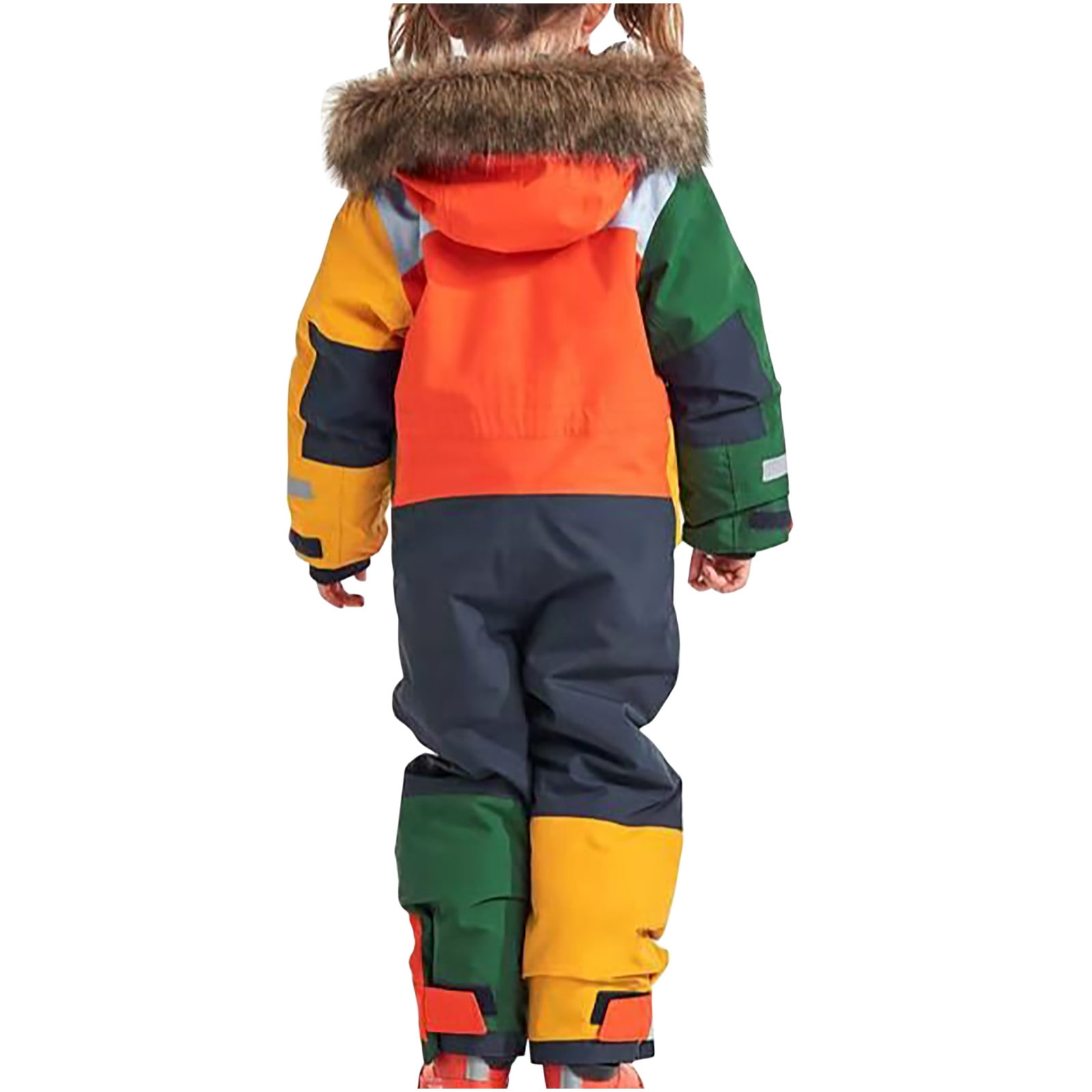 TEAJOPSUU Boy's Girl's Snow Suit Infant Toddler Baby Skisuit One Piece Waterproof Insulated Winter Jumpsuit Coveralls 1-15 Years A-Multicolor