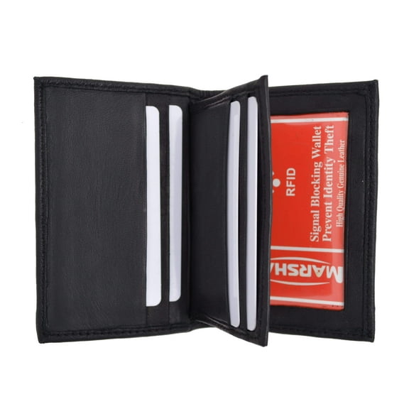 Men's RFID Blocking Soft Premium Leather Center Flap Credit Card ID Holder Bifold Wallet RFIDP155