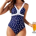 thumbnail image 1 of Traje de baño de una pieza para mujer, trajes de baño con cuello en V y control de abdomen, trajes de baño de una pieza para mujeres con curvas, 1 of 5