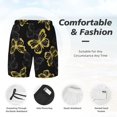 thumbnail image 5 of Haiem Golden Glitter Butterflies Men'S Quick-Dry Swim Trunks: Comfortable Beach Shorts With Mesh Lining And Pockets - Ideal For Swimming And Sunbathing Xx-Large, 5 of 9
