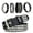 Black - 5pcs, variant on Black Y2K Studded Belt & Studded Bracelets, 5 Pcs, Women's Rock Punk Fashion Accessories