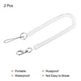 thumbnail image 3 of Uxcell Retractable Coil Spring Keychain Clasp with Key Ring 380mm, 2 Pack Plastic Spiral Stretchy Cord, Clear, 3 of 5