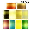 thumbnail image 2 of 10 hojas auto adhesivo Redondas Las etiquetas de colores Marcado etiquetas engomadas desprendibles (25 mm de oro + plata + Rojo + Amarillo + + blanco + azul + verde + Café + púrpura Cada hoja 1), 2 of 5