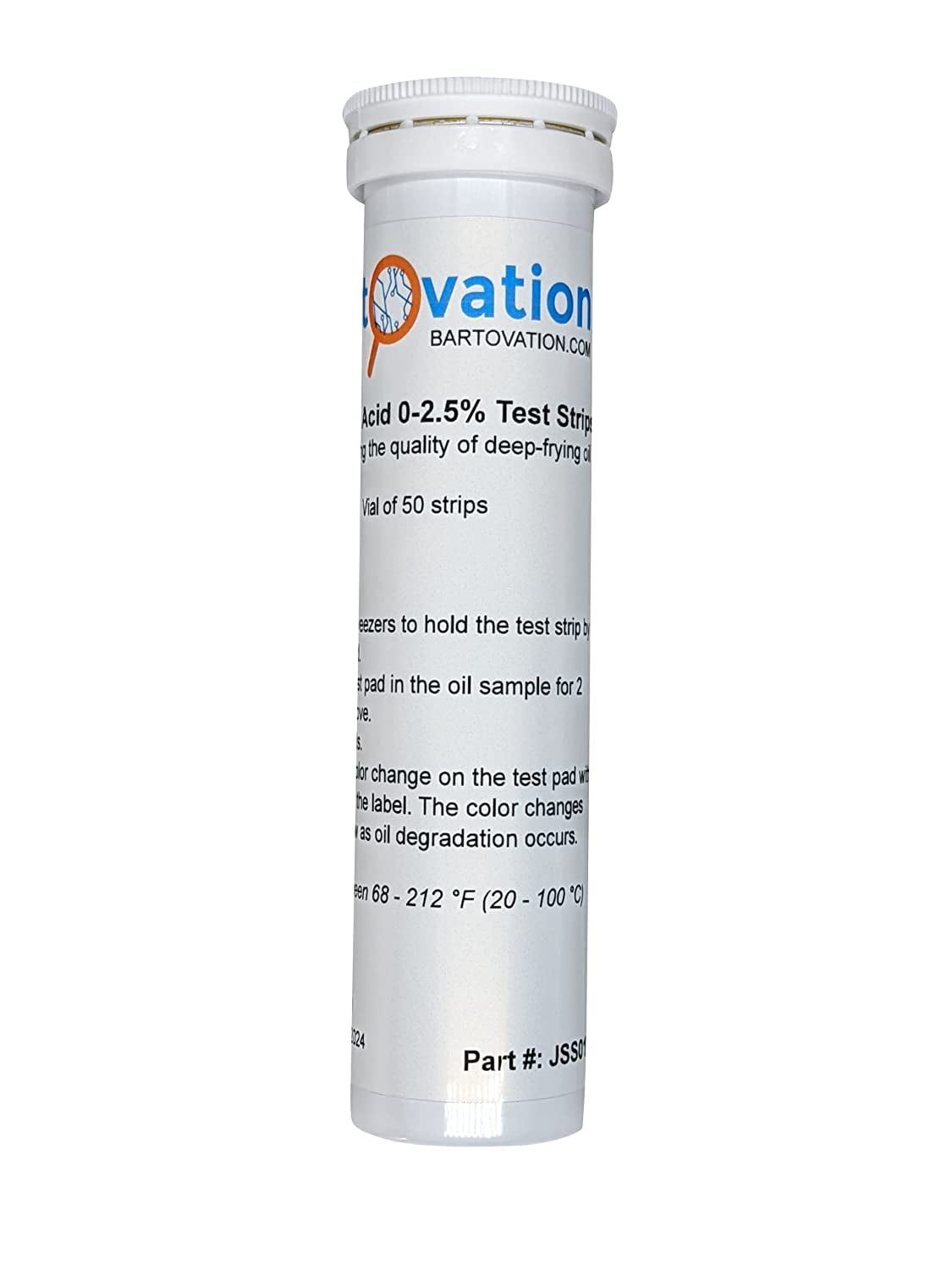 Free Fatty Acids Test Strip (0-2.5% FFA) 50 strips for measuring the quality of deep-frying oil